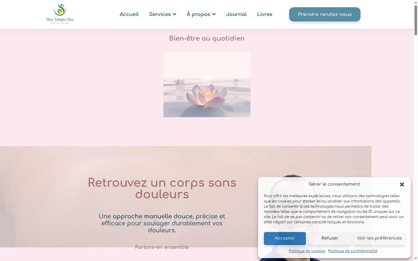 Screenshot del banner di consenso mostrato prima di qualsiasi interazione
