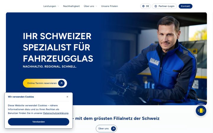 Screenshot of desa-autoglass.ch
