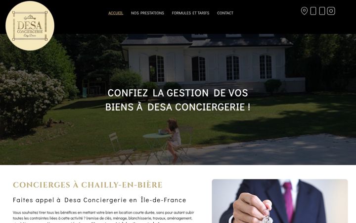 Screenshot of desa-conciergerie.fr