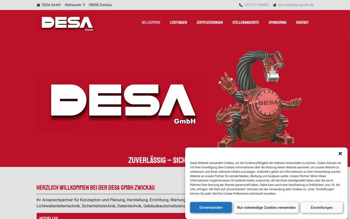 Screenshot of desa-gmbh.com