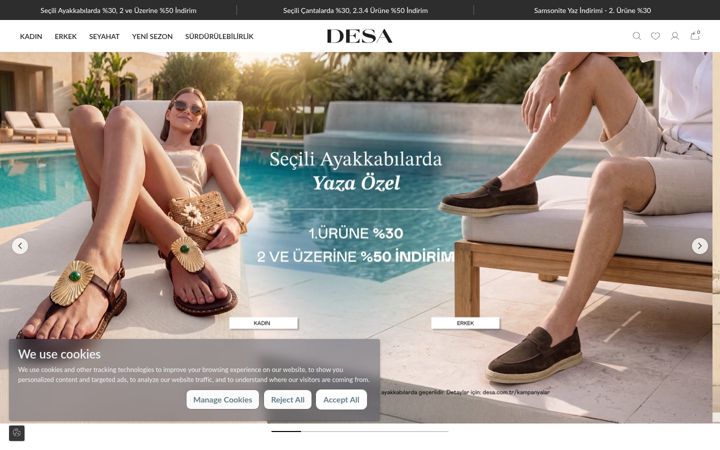 Screenshot of desa.com.tr