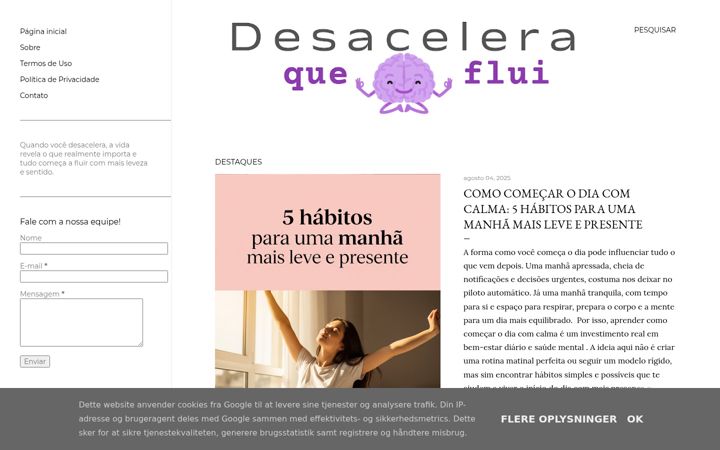 Captura de pantalla de desaceleraqueflui.com.br