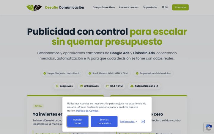 Screenshot of desafiocomunicacion.com