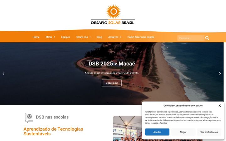 Captura de pantalla de desafiosolar.com.br