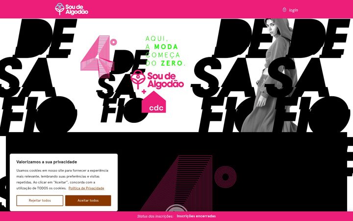 Captura de pantalla de desafiosoudealgodao.com.br