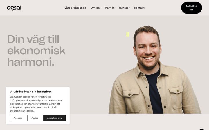 Skærmbillede af desai.se