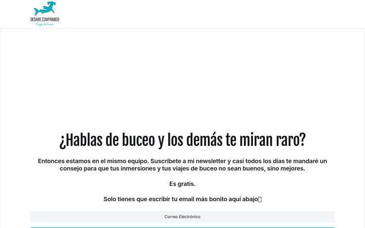 Screenshot of desairecomprimido.com