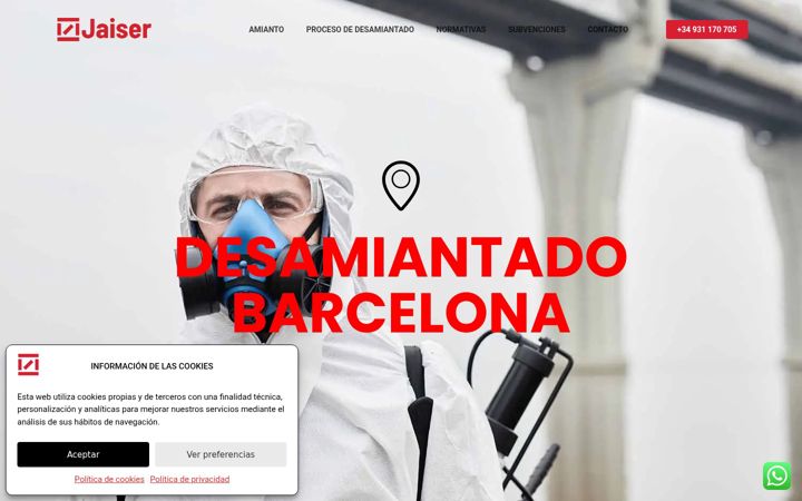 Screenshot of desamiantadosbarcelona.com