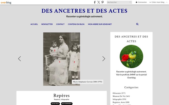 Screenshot of desancetresetdesactes.fr