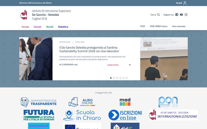 Screenshot van desanctisdeledda.it