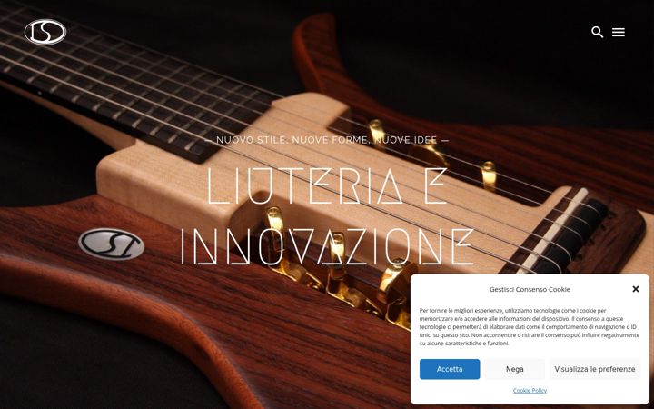 Screenshot of desanctisguitars.com
