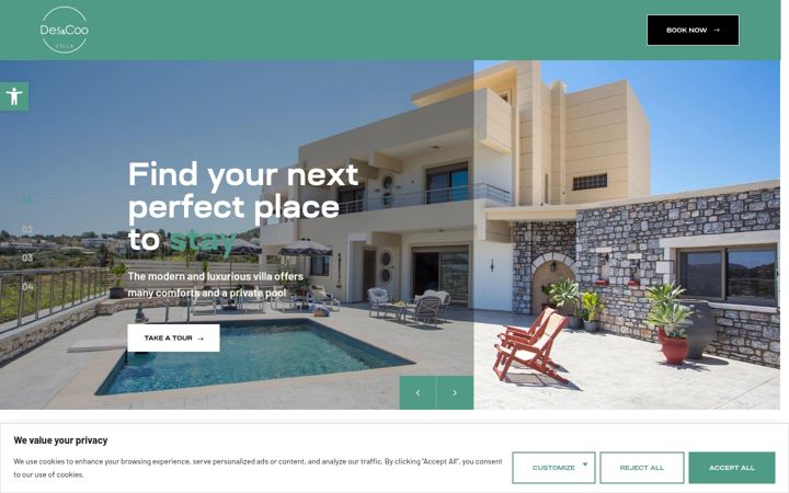 Screenshot of desandcoovilla.gr