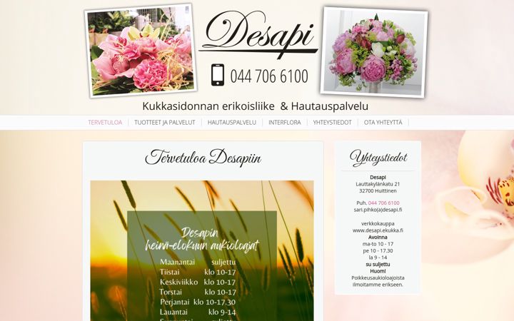 Screenshot di desapi.fi