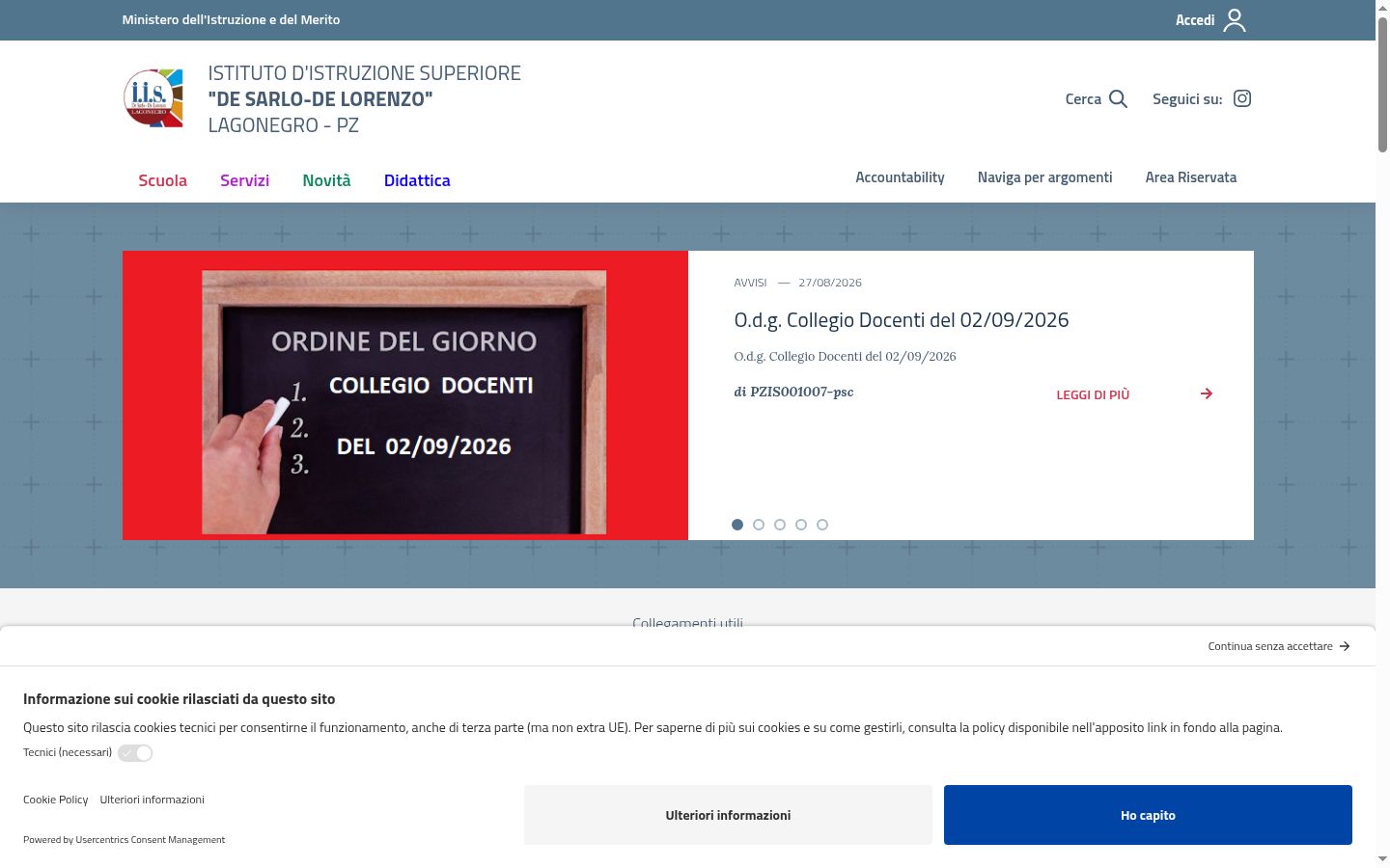 Capture d'écran de la bannière de consentement affichée avant toute interaction