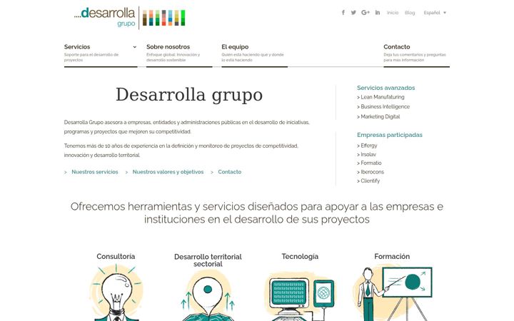 Screenshot of desarrollagrupo.com