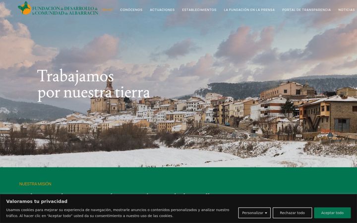 Captură de ecran a desarrolloalbarracin.org