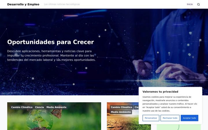 Screenshot of desarrolloyempleo.com