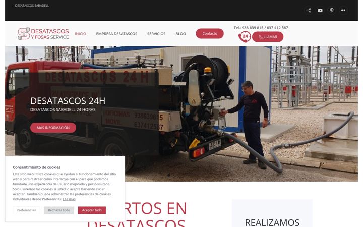 Captură de ecran a desatascos-sabadell.net
