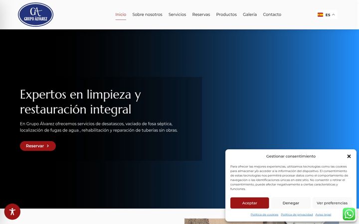 Screenshot of desatascosalvarez.com