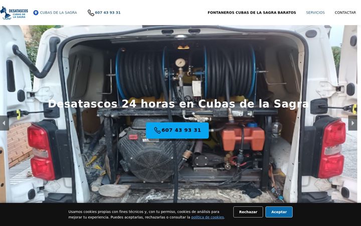 Screenshot of desatascoscubasdelasagra.com