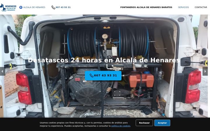 Screenshot of desatascosenalcaladehenares.com