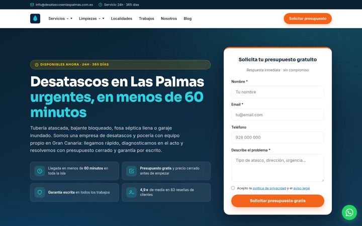 Skjermbilde av desatascosenlaspalmas.com.es