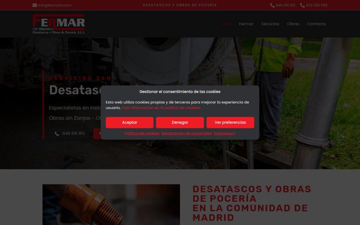 Screenshot of desatascosfermar.com