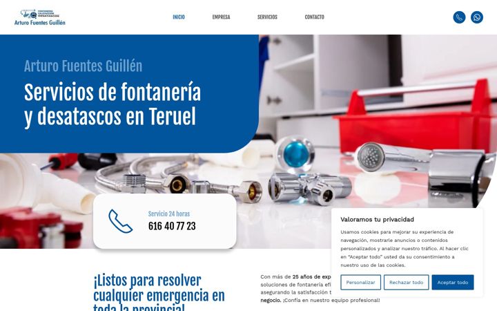 Screenshot of desatascosfuentes.com