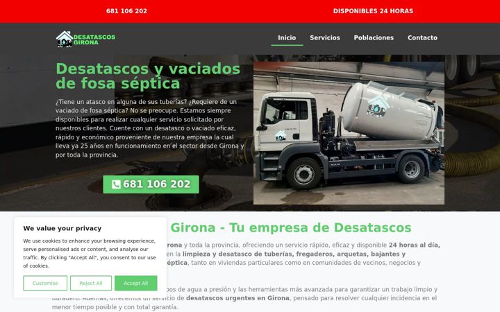 Screenshot of desatascosgirona.com