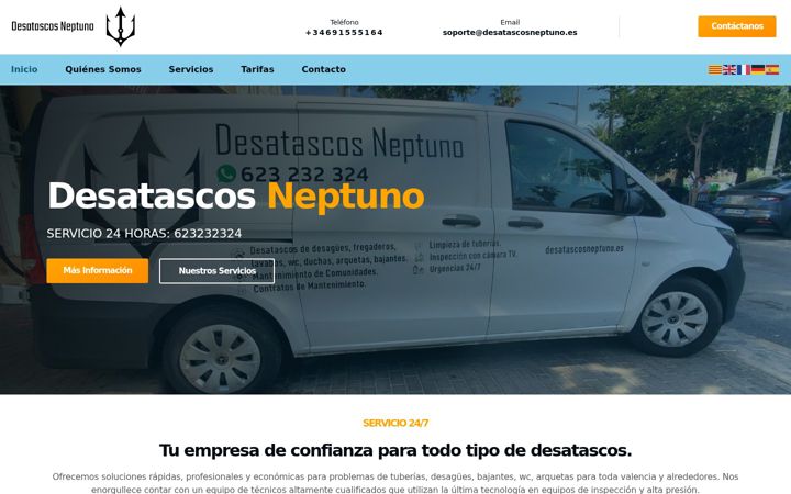 Skjermbilde av desatascosneptuno.es