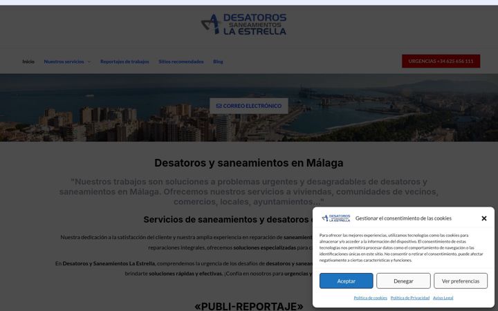 Screenshot of desatorosysaneamientosenmalaga.com