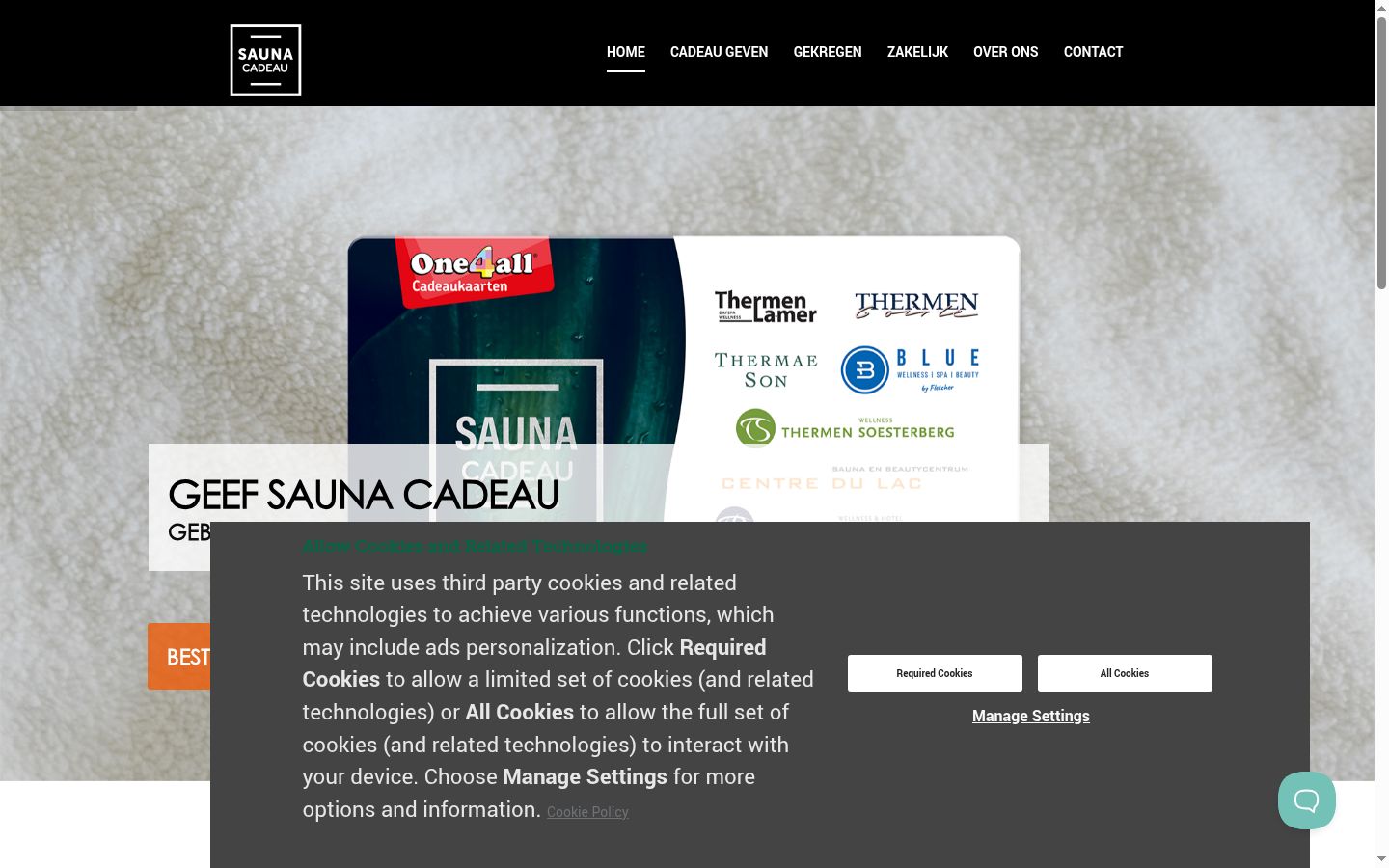 Screenshot tal-banner tal-kunsens muri qabel kwalunkwe interazzjoni