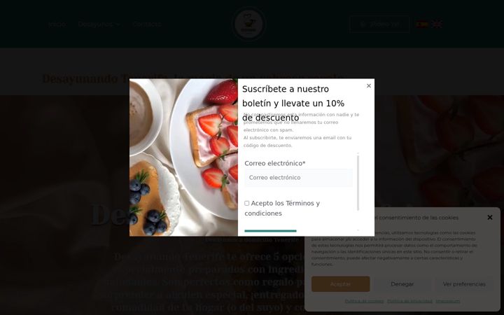 Screenshot of desayunandotenerife.com