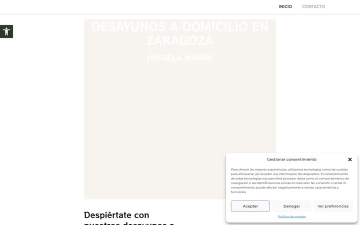 Screenshot of desayunosangelamaria.com