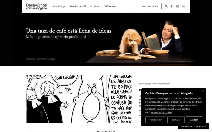 Screenshot of desayunosconunabogado.com