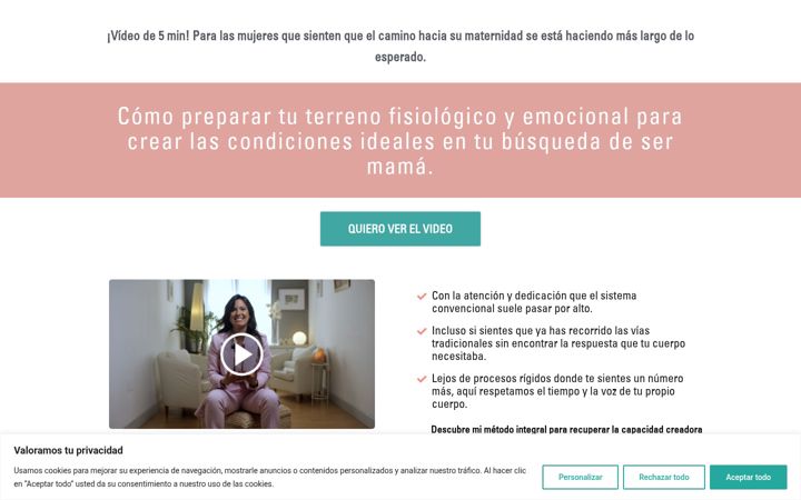 Screenshot of desbloqueatufertilidad.com