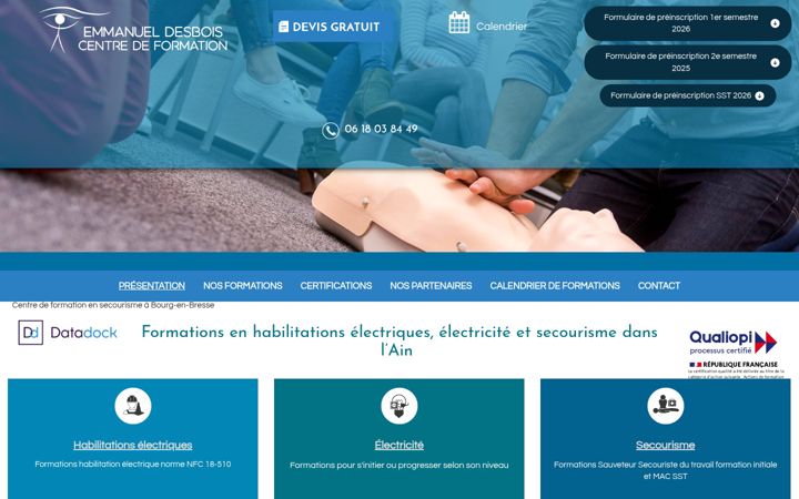Screenshot di desbois-formation.fr