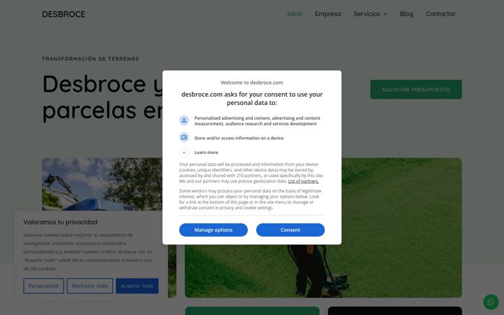 Screenshot of desbroce.com
