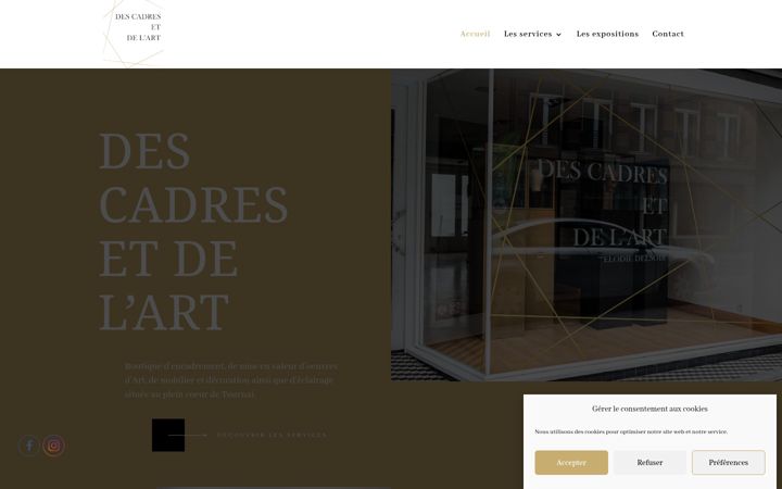 Screenshot of descadresetdelart.be