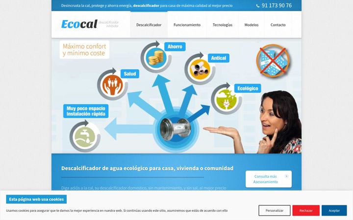 Screenshot of descalcificadoraguas.com