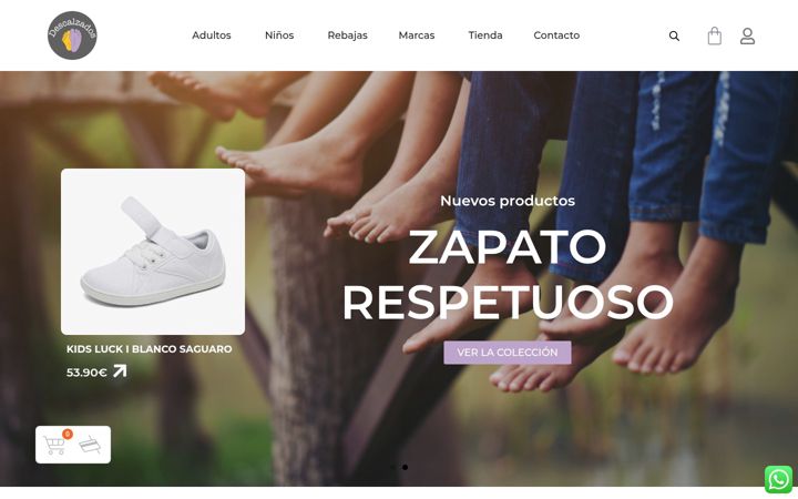 Skärmbild av descalzados.es