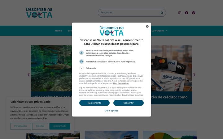 Captura de pantalla de descansanavolta.com.br