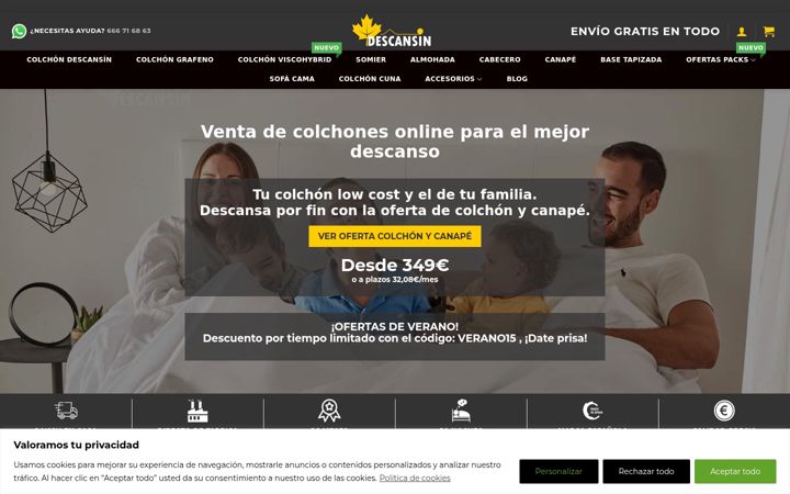 Screenshot of descansin.com