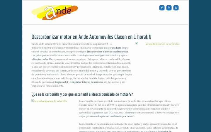 Captură de ecran a descarbonizarmotor.net