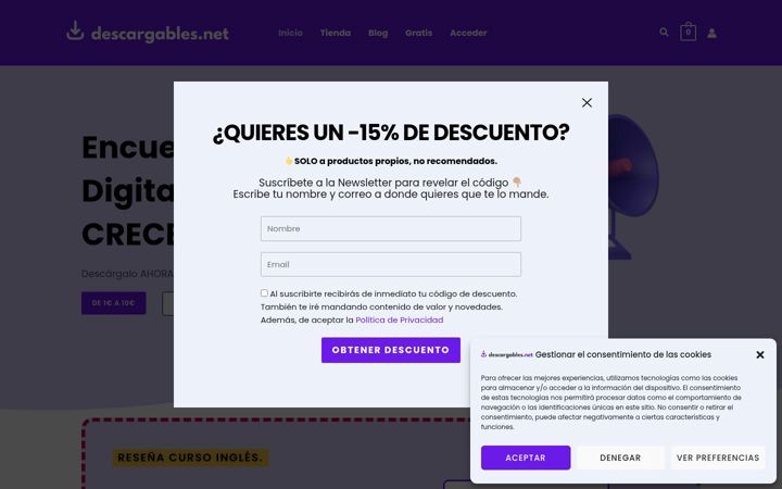 Screenshot di descargables.net