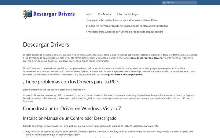 Screenshot of descargar-drivers.com