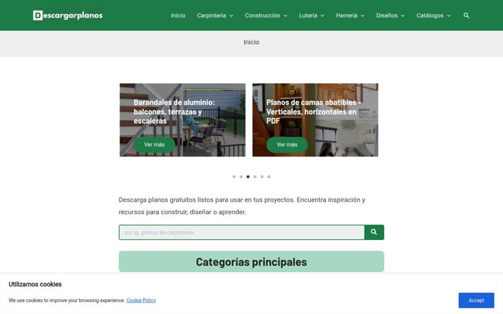 Screenshot of descargarplanos.com