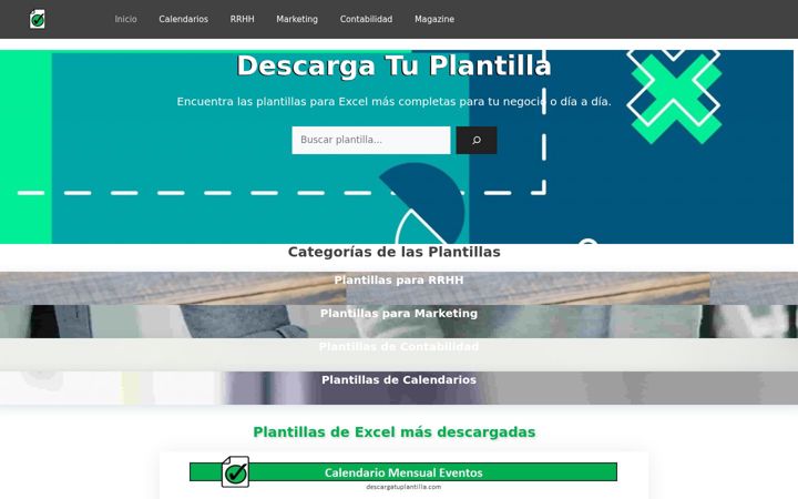 Screenshot of descargatuplantilla.com