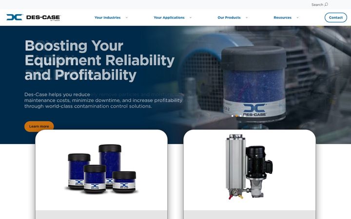 Screenshot of descase.com