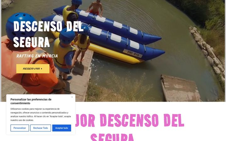 Képernyőkép: descensodelsegura.es